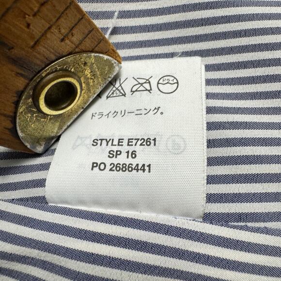 J.Crew Regent Blazer Women’s Size 4 Navy White Polka Dot Linen Jacket - Picture 9 of 12